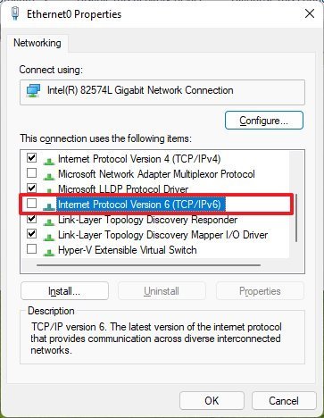 Disable IPv6 on Windows 11
