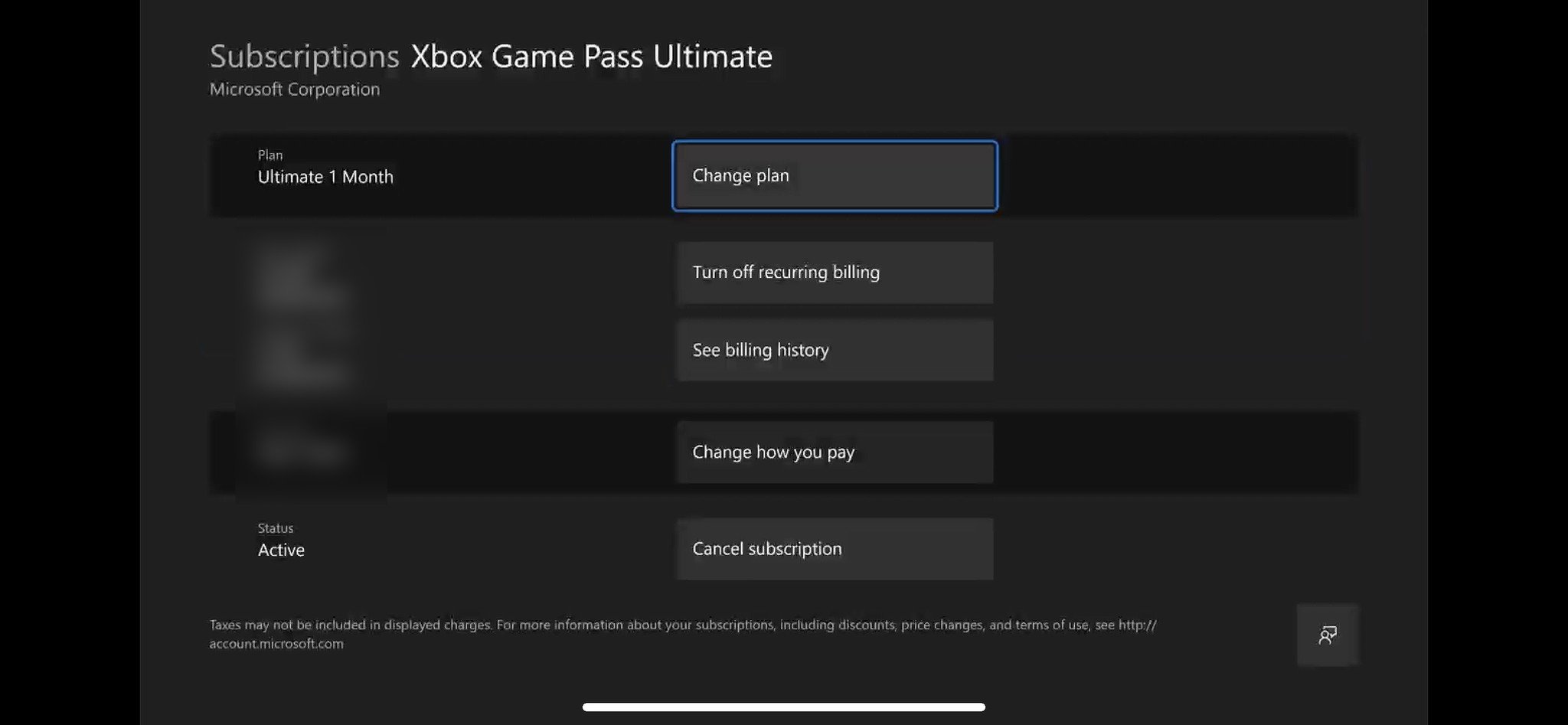 Xbox Game Pass Ultimate Billing