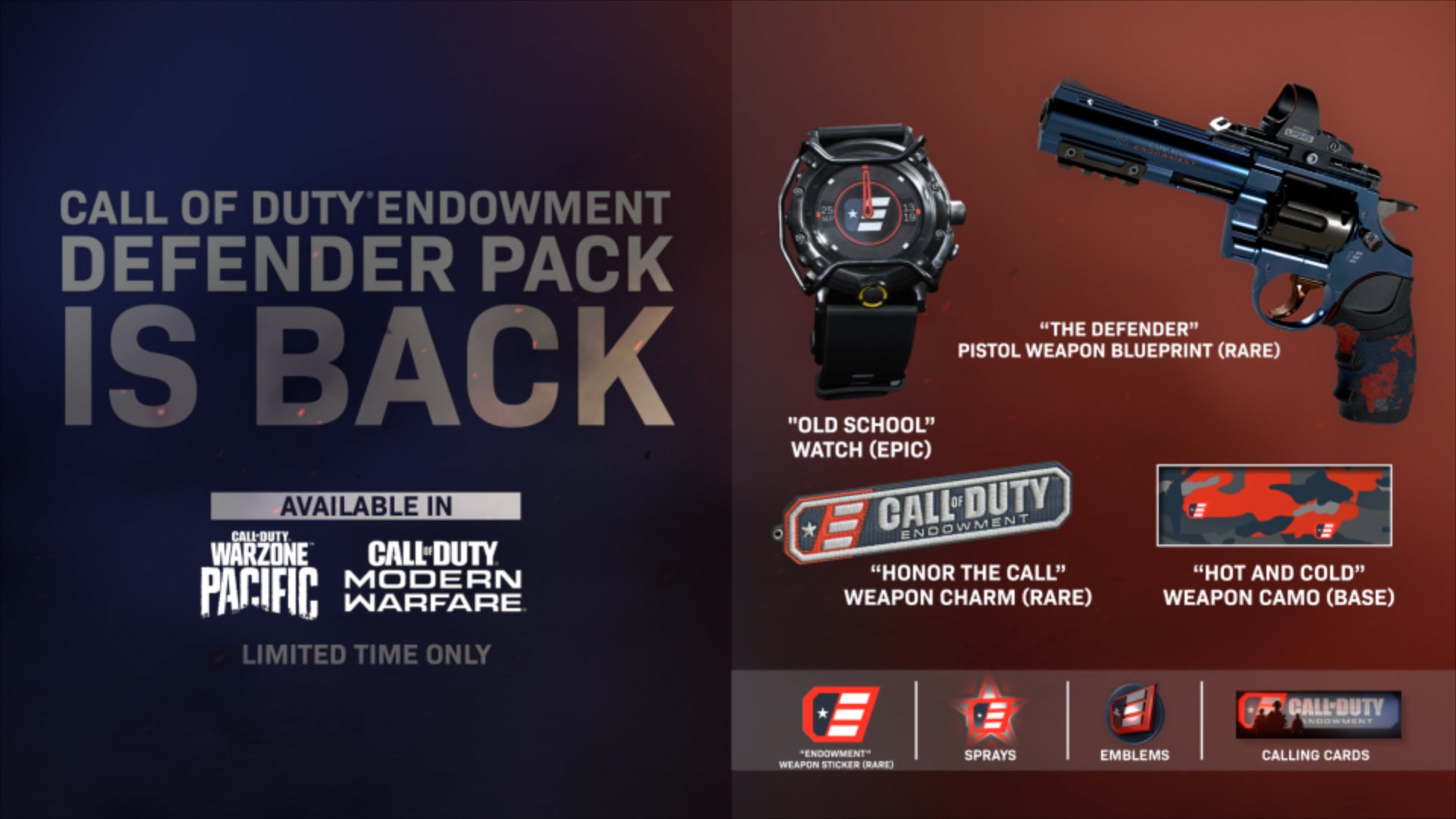 Call Of Duty Endowment Bundle Defender Pack Reheat