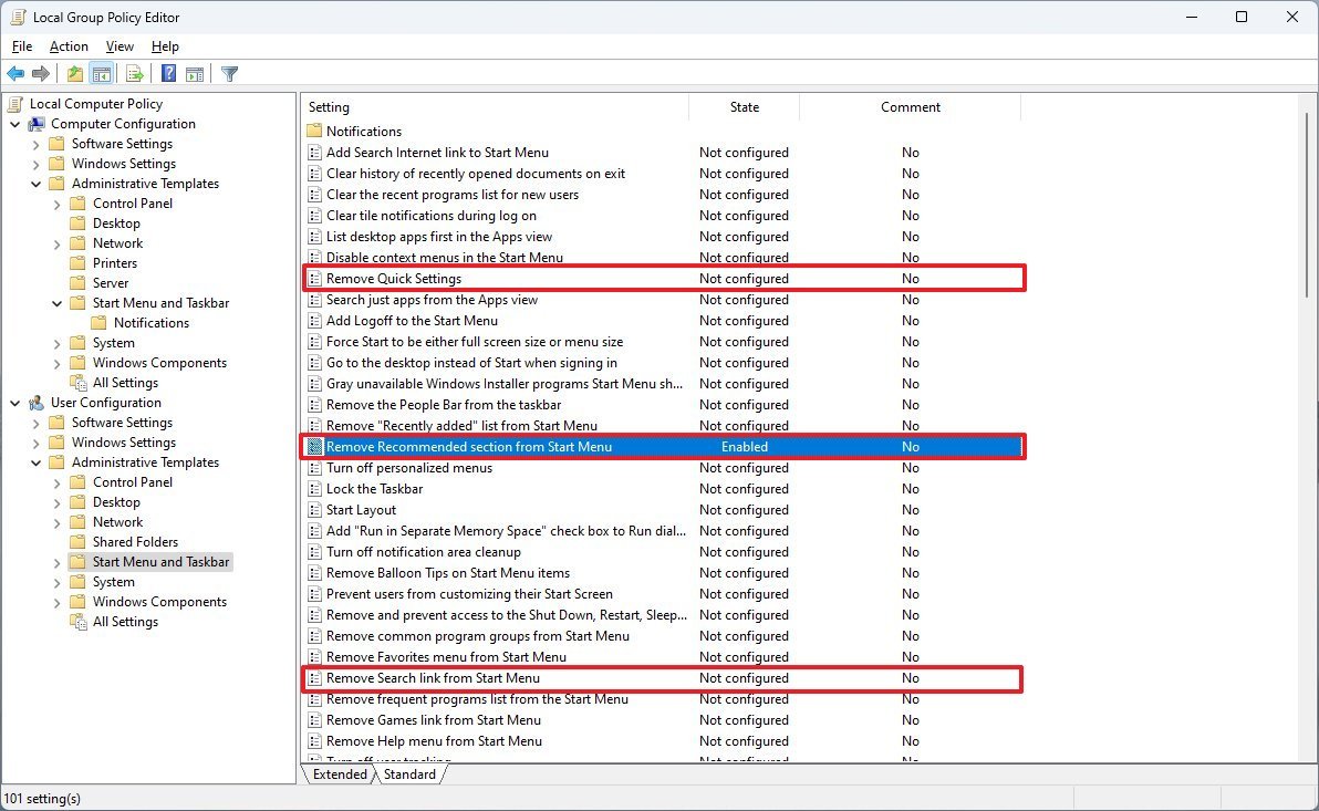 Windows 11 2022 new Group Policy settings