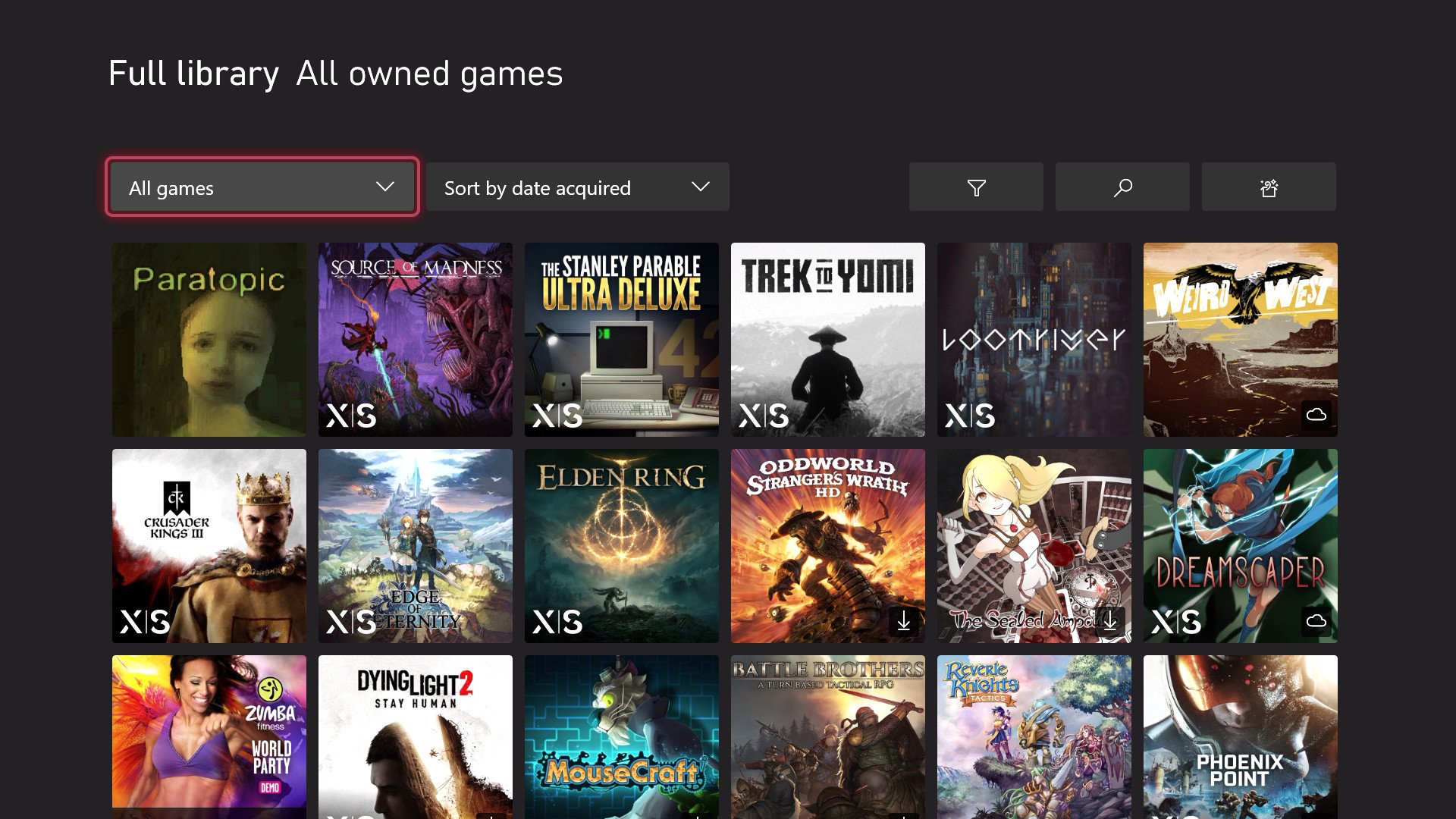 Xbox game library