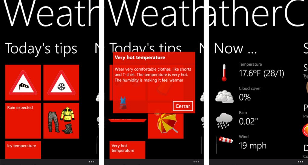 WeatherCare Screens