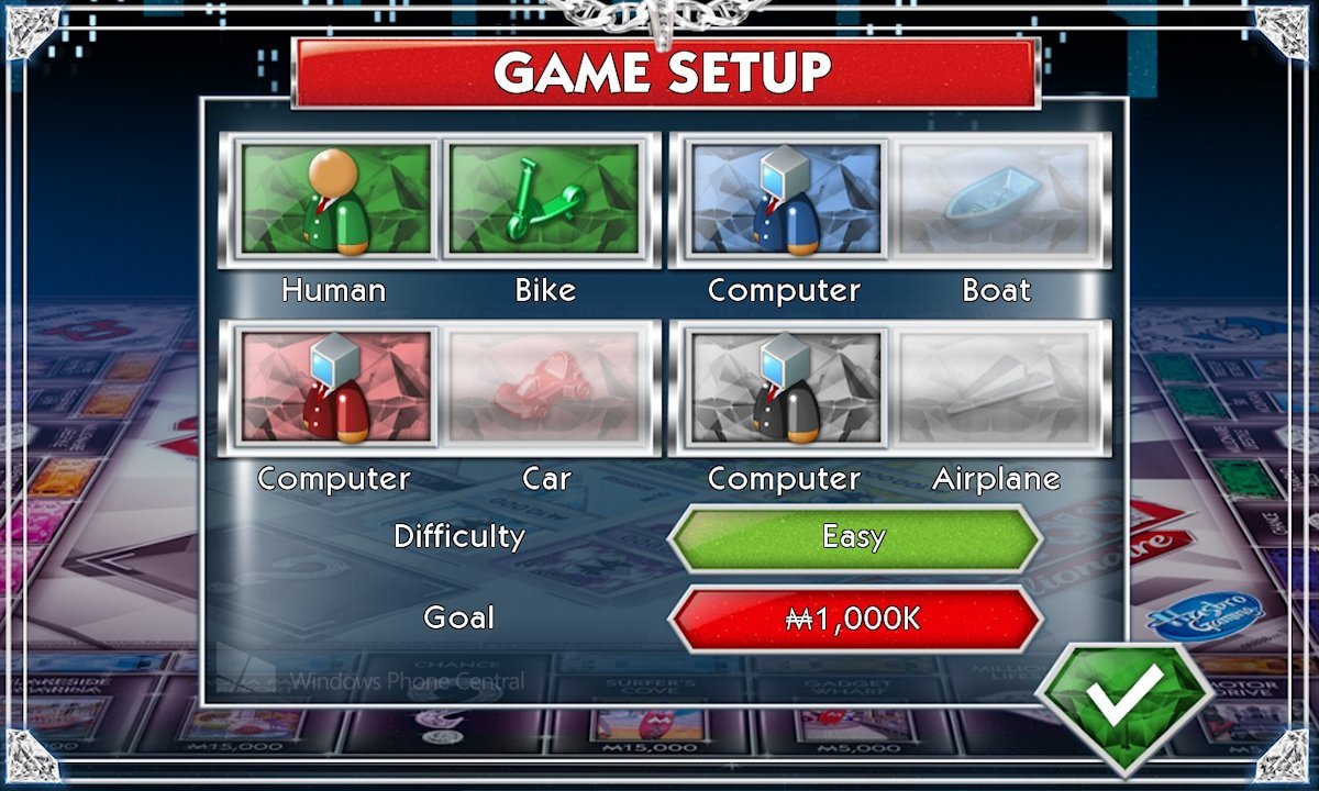 Monopoly Millionaire for Windows Phone 8 setup