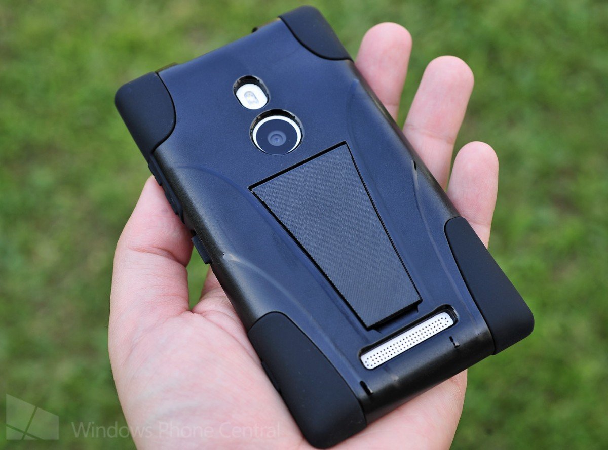 Amzer Dual Layer Hybrid Case Cover with Kickstand for Nokia Lumia 925