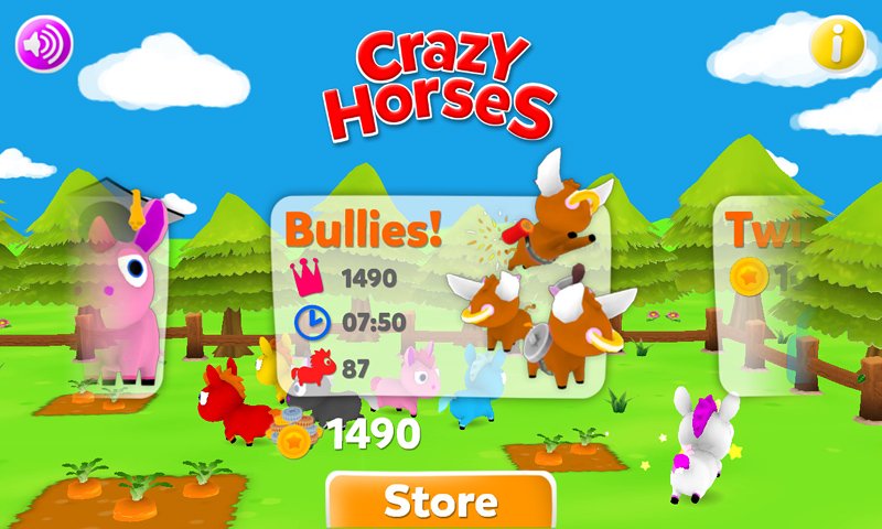 Crazy Horses: Unstabled! Menu