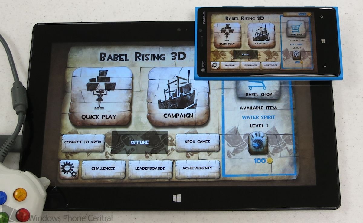 Babel Rising 3D for Windows Phone Windows 8 Surface