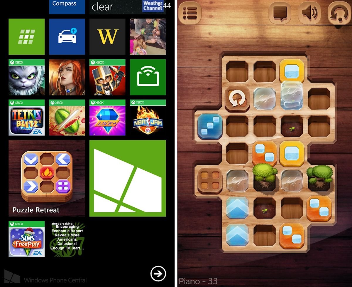 Puzzle Retreat for Windows Phone 8 Live tile