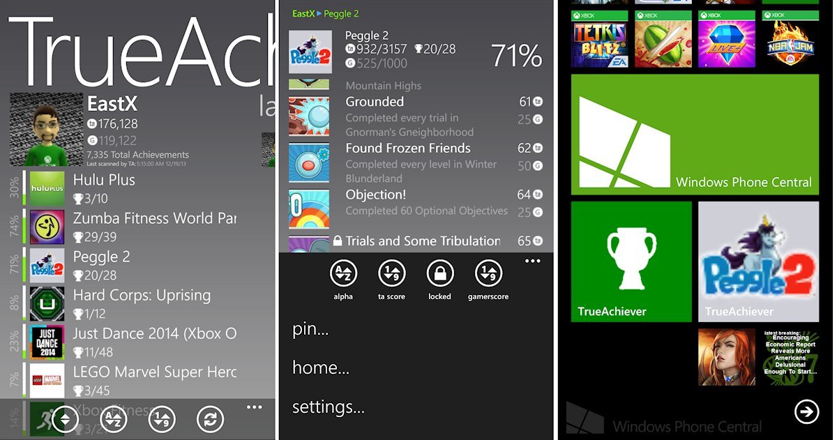 TrueAchiever for Windows Phone 8
