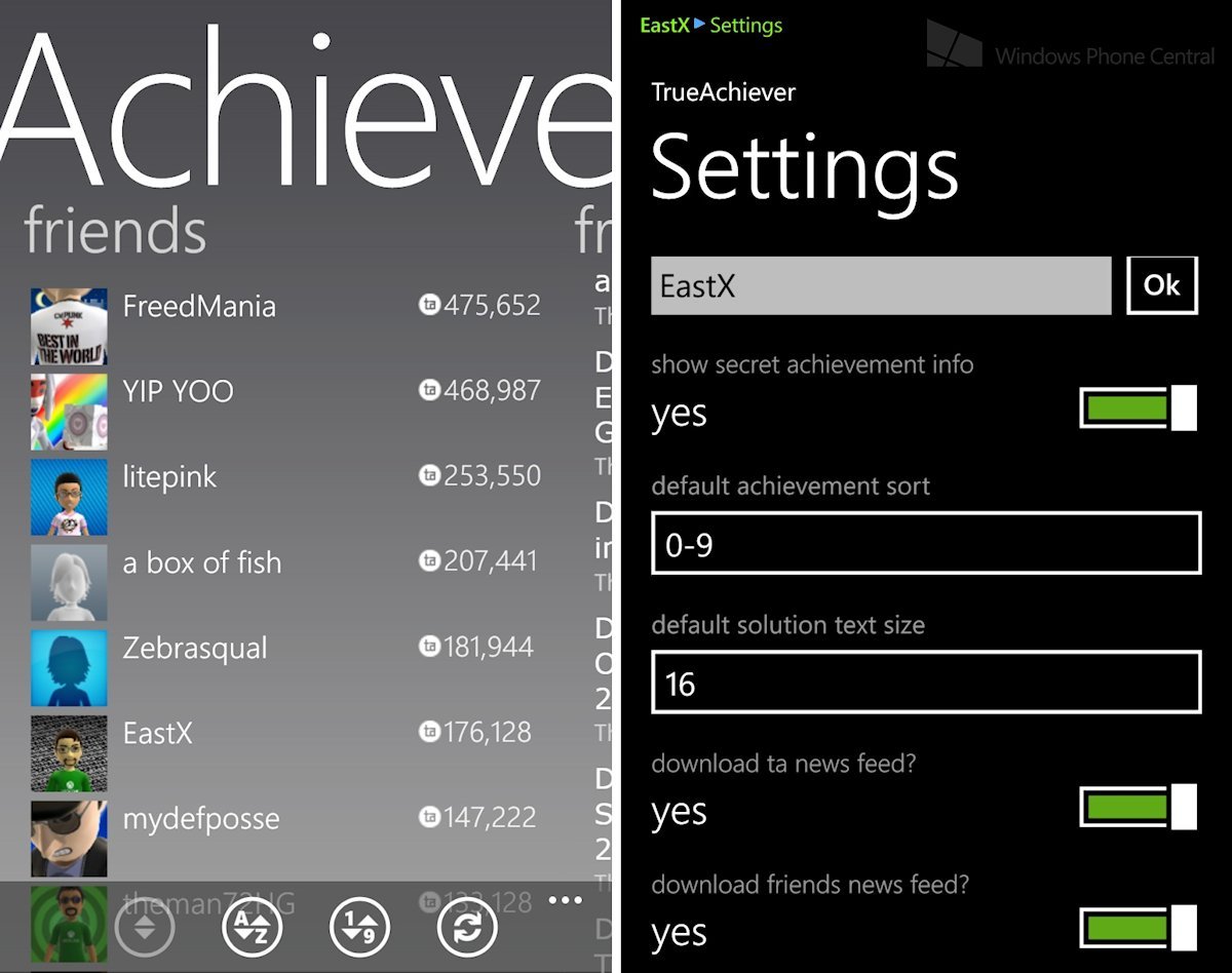 TrueAchiever for Windows Phone 8