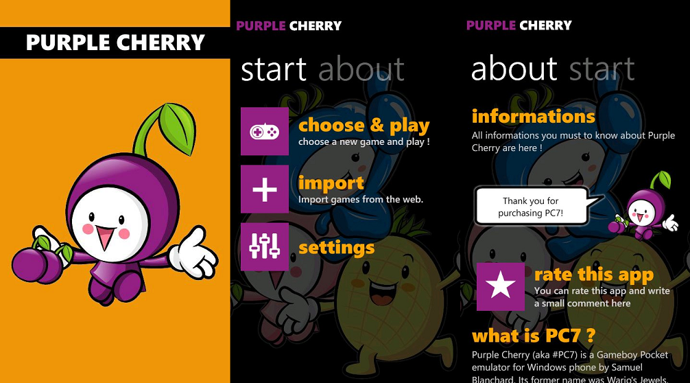 Purple Cherry Gameboy emulator