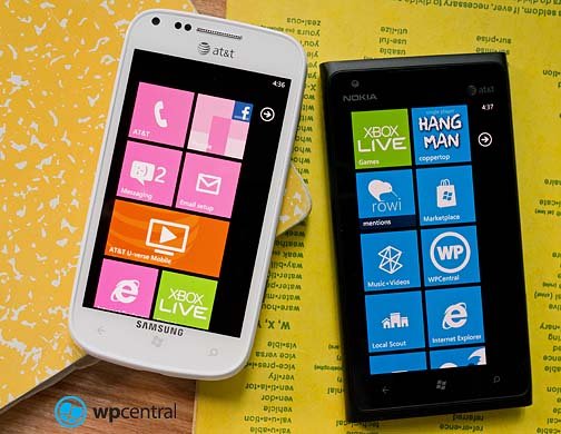 Samsung Focus 2 and Nokia Lumia 900