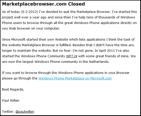 Marketplacebrowser.com closes doors
