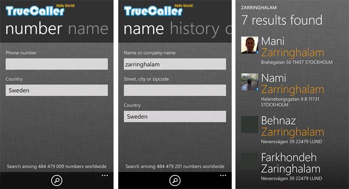 TrueCaller for Windows Phone