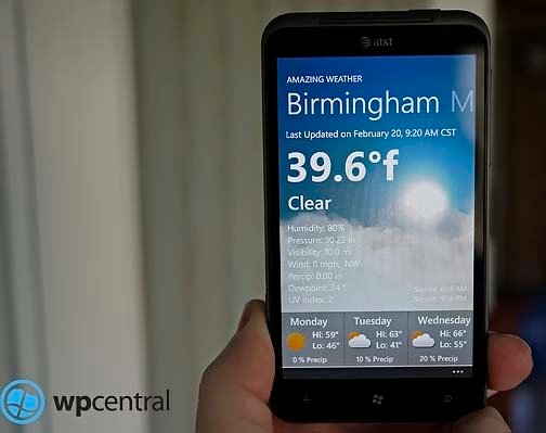 Amazing Weather for Windows Phone