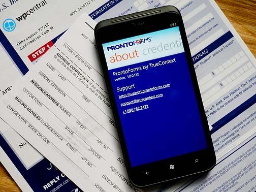 Pronto Forms for Windows Phone