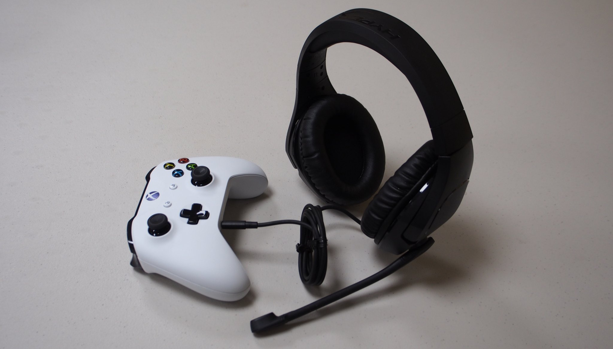 HyperX headset and Xbox controller