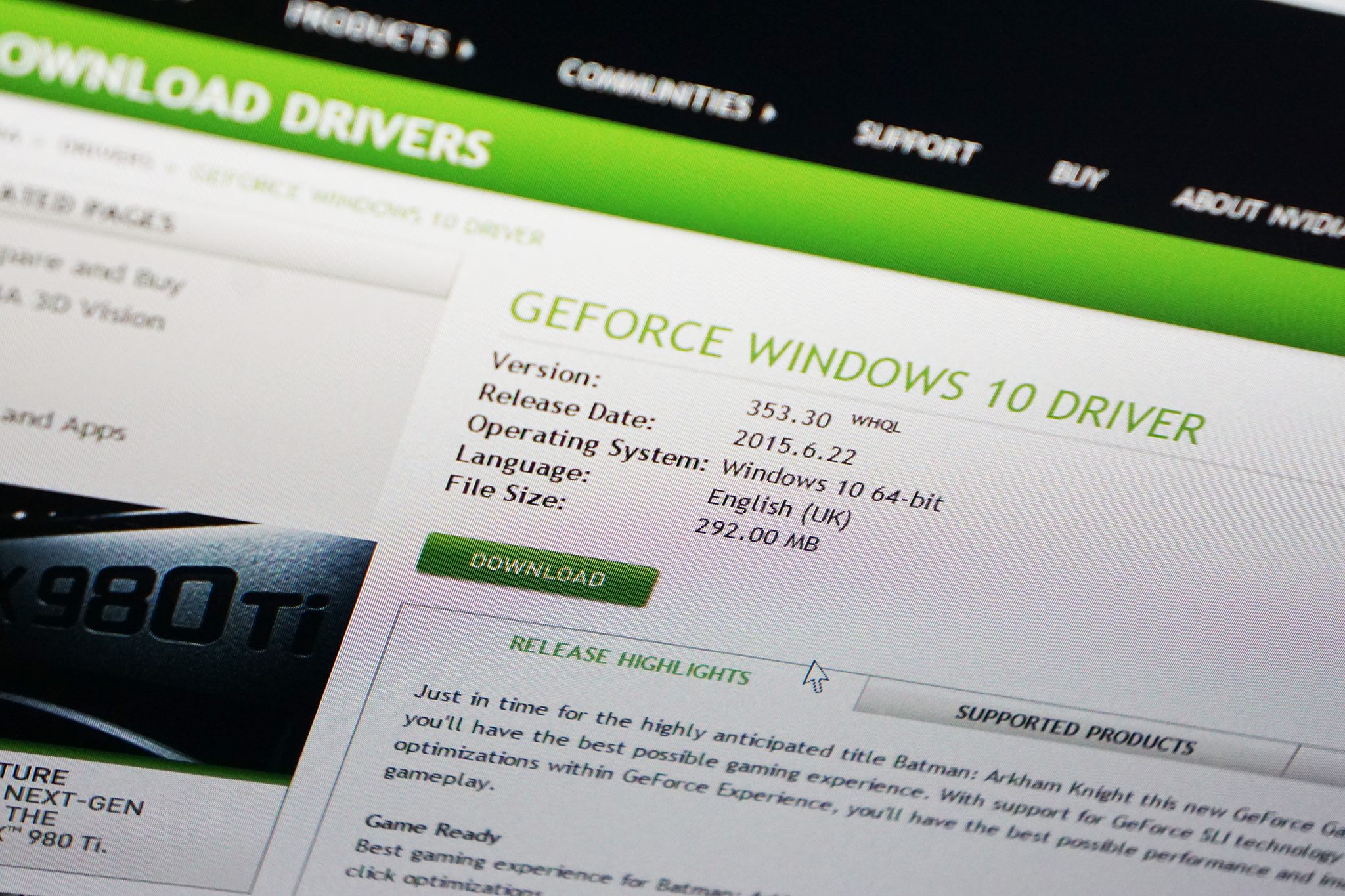latest graphics driver for windows 10