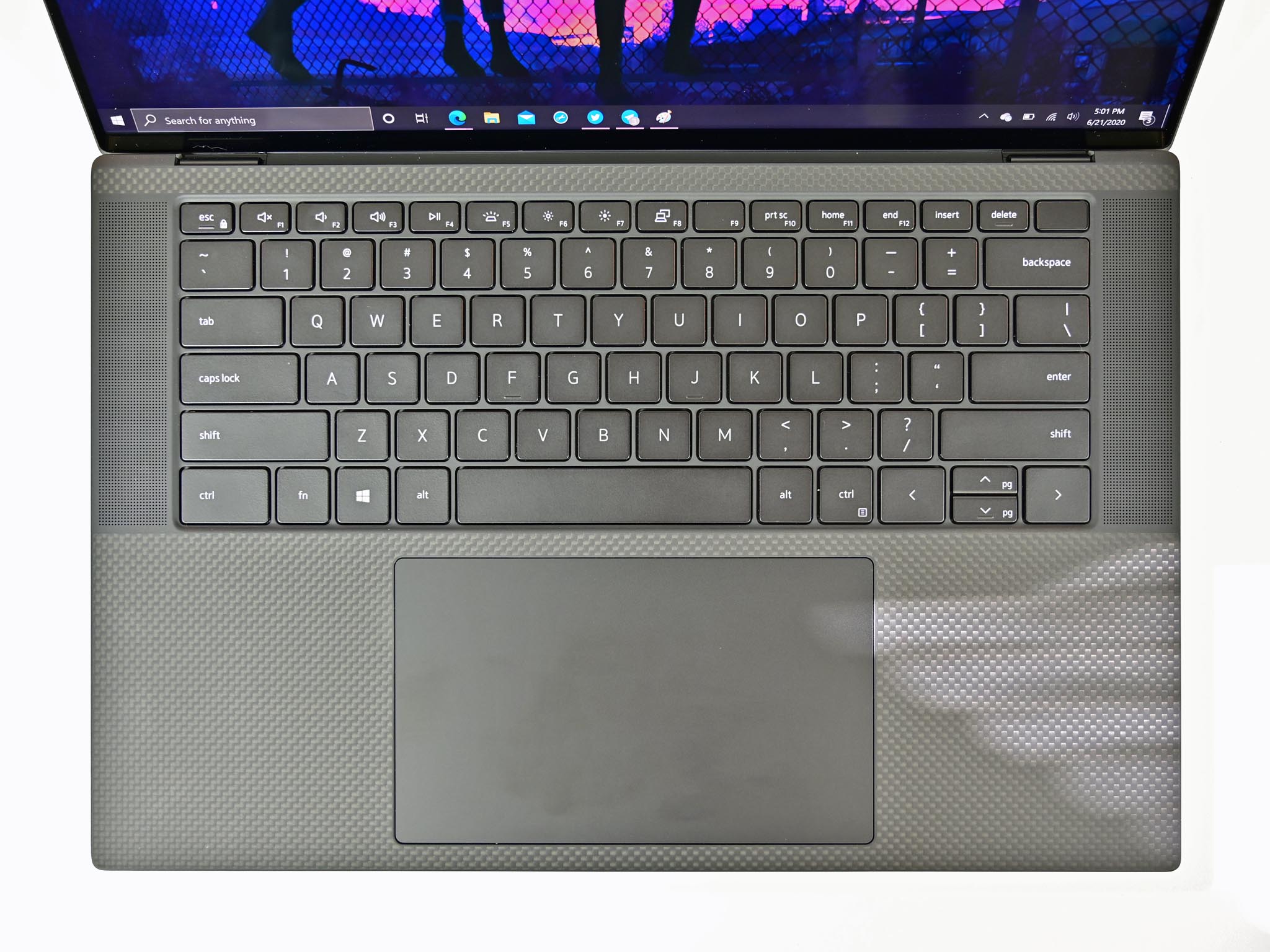 Dell Xps 15 9500 Review Keyboard Top