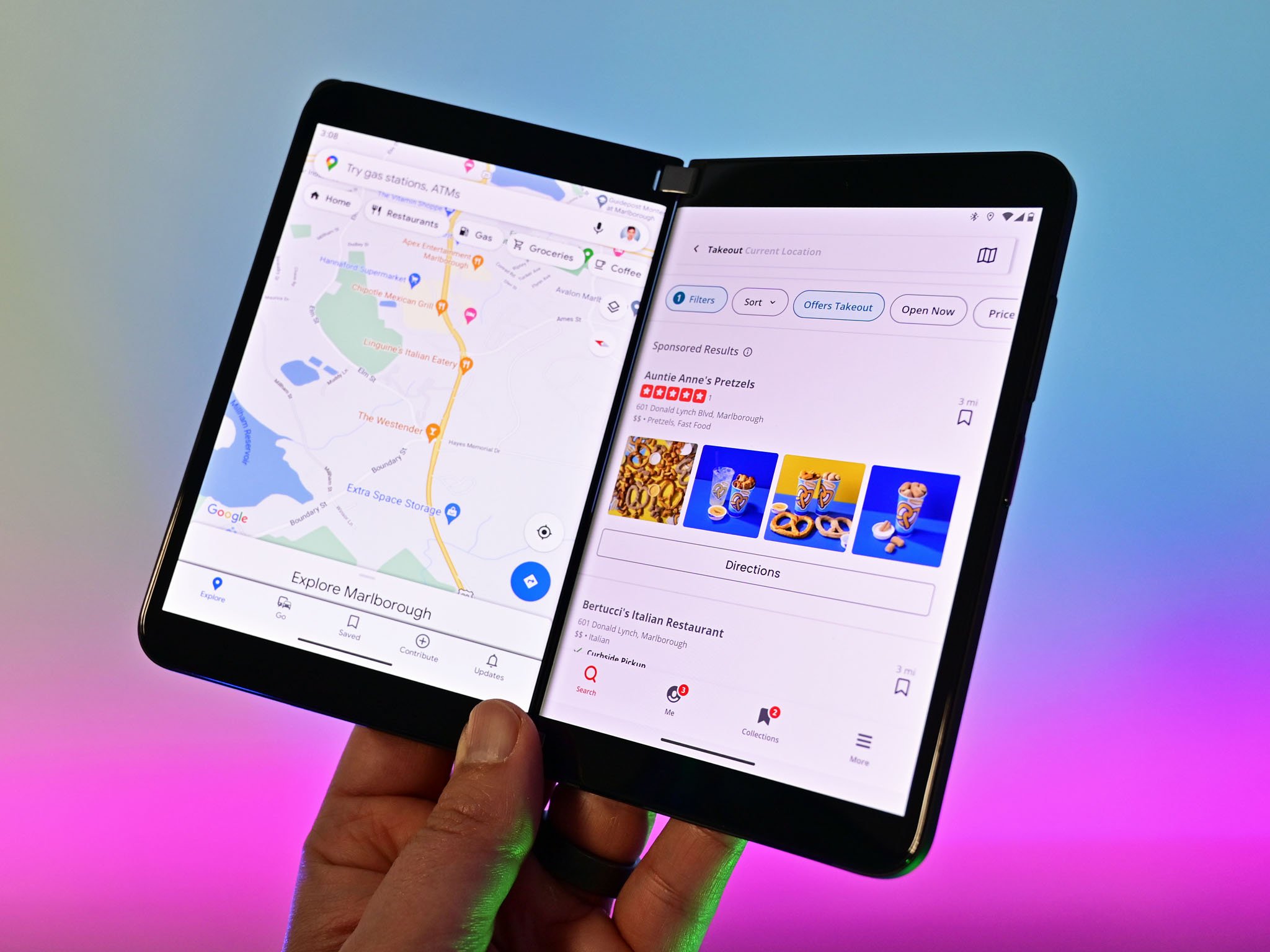 Surface Duo 2 Yelp Googlemaps