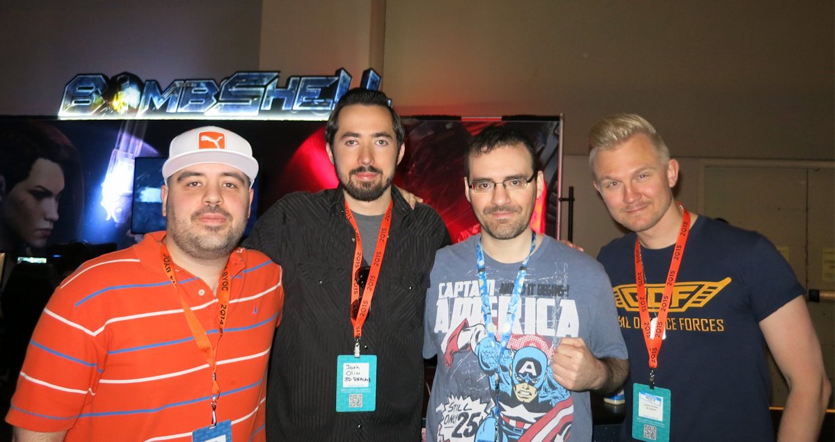 QuakeCon 2015 Jeffrey Cake, Josh Olin, Paul Acevedo, and Frederik Schreiber