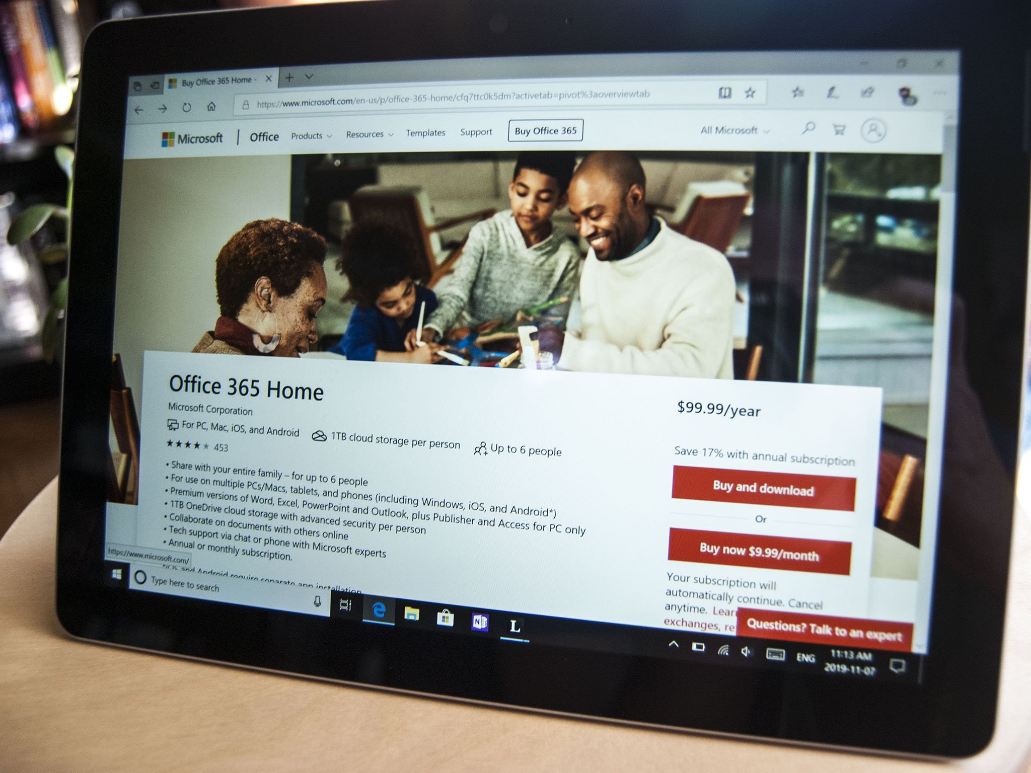 Office 365 Home on Surface Go