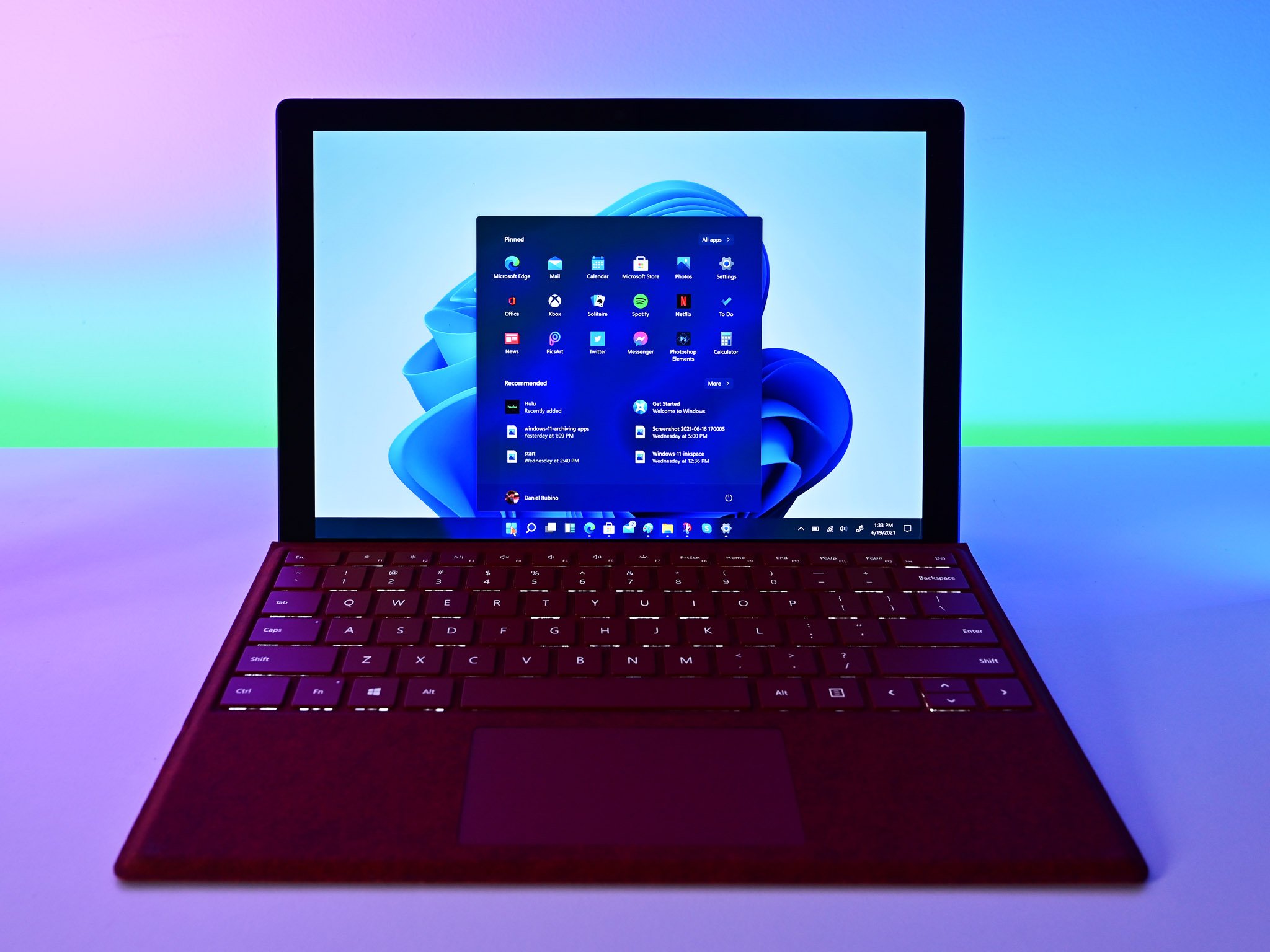 Windows 11 Inicie Surfacepro Lighting