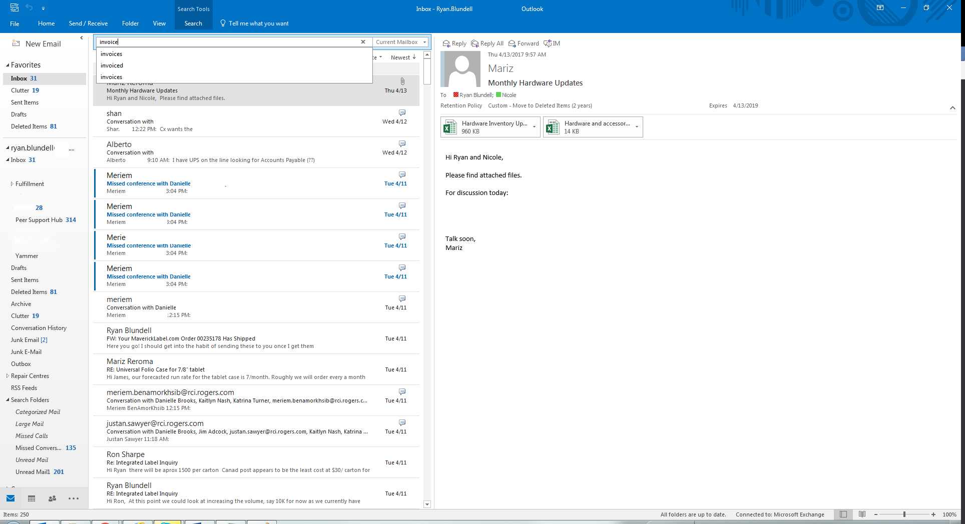 search ppt in outlook