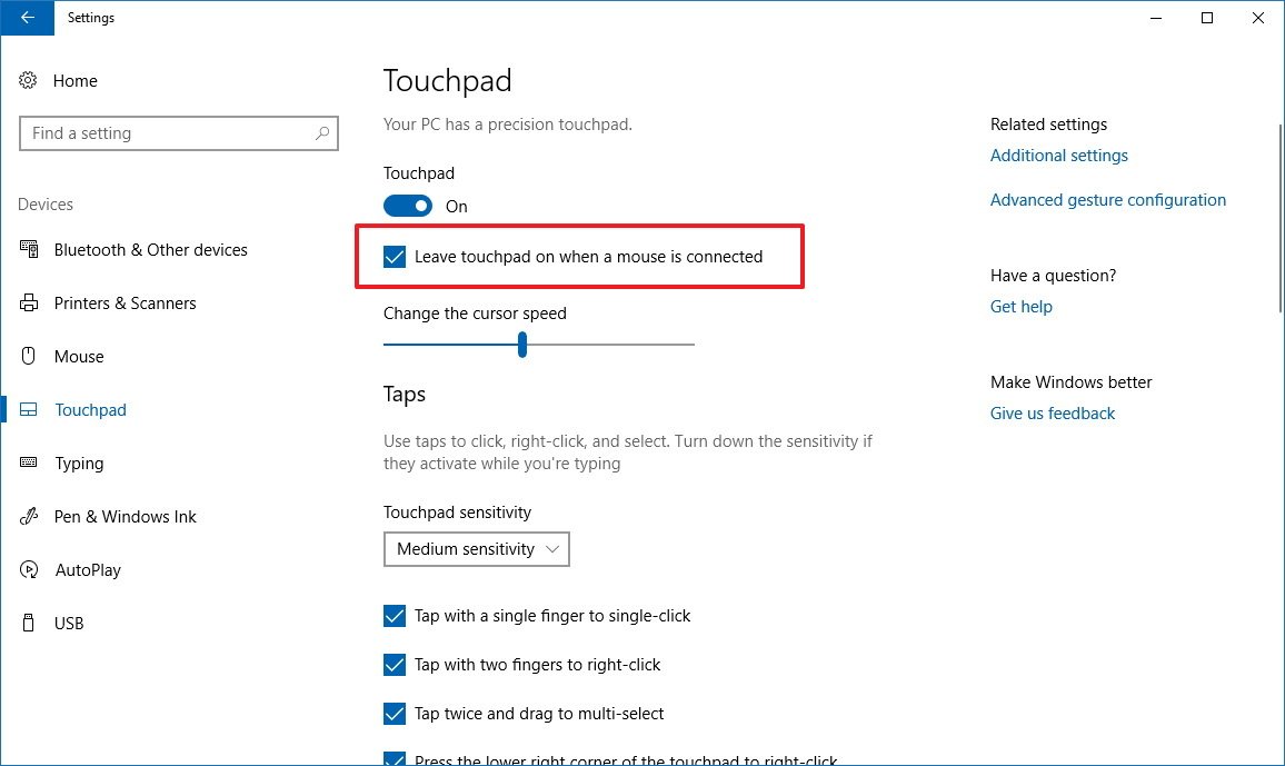 How to disable touchpad when mouse is connected on Windows