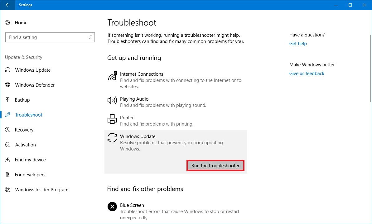 download windows 10 update troubleshooter