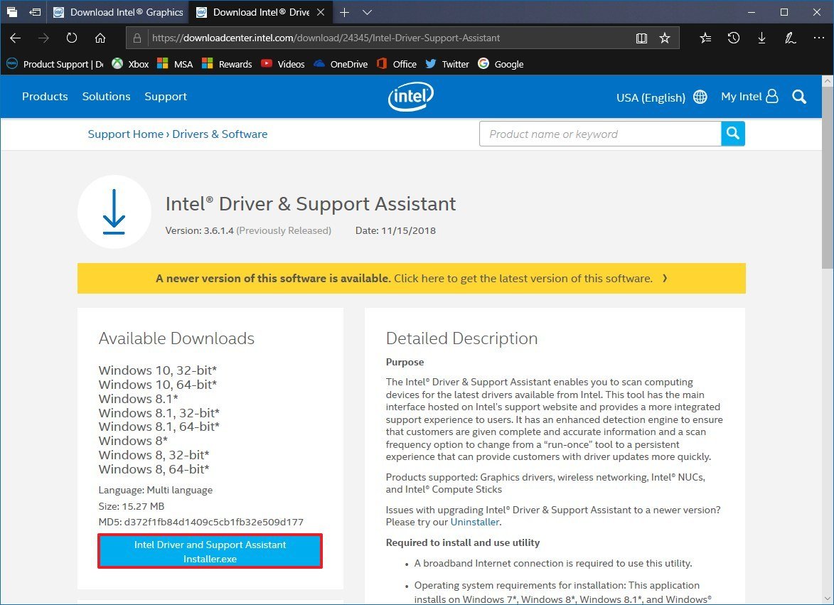 how to check intel graphics driver version