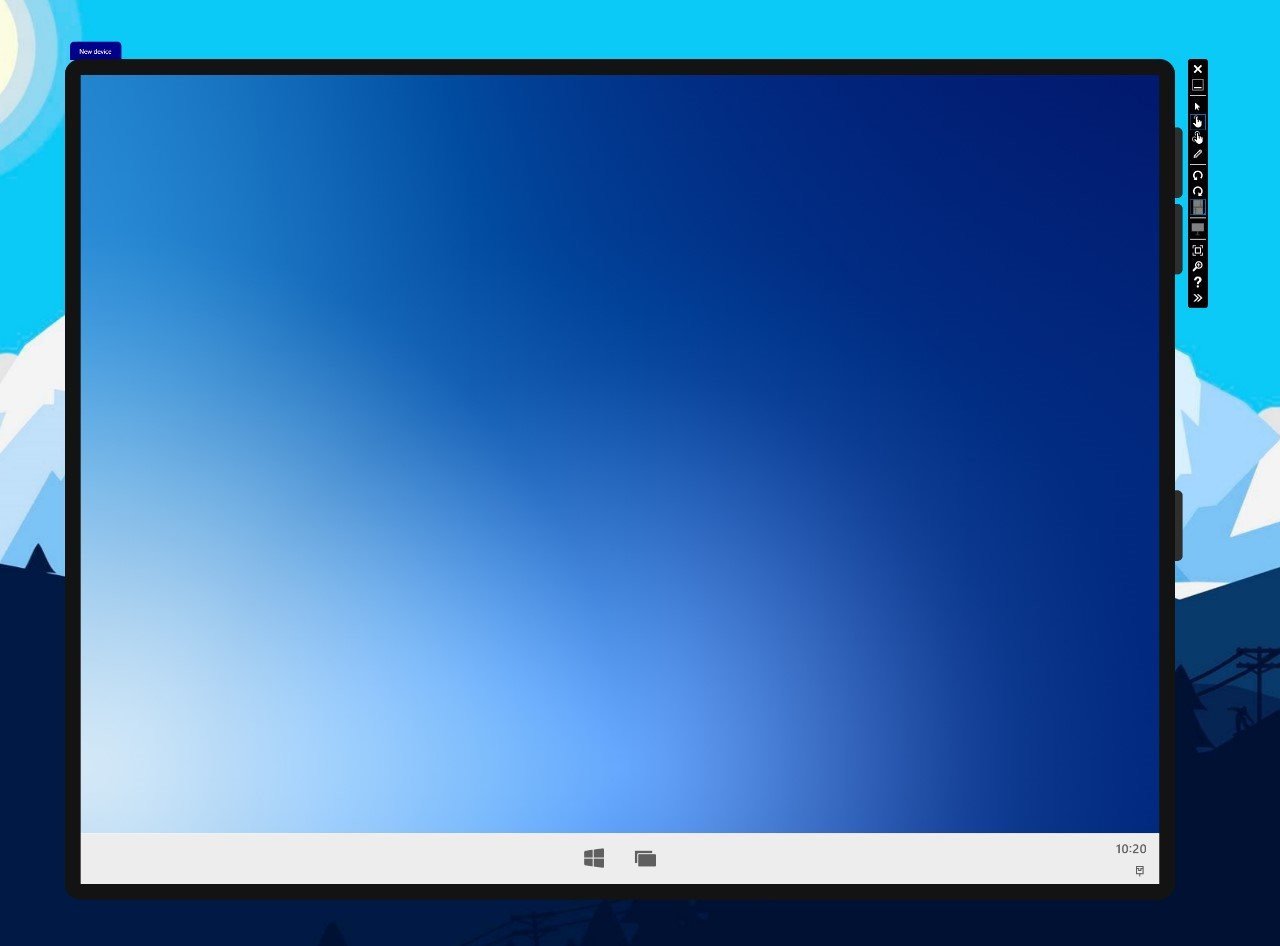 Windows 10x 단일 화면 에뮬레이터