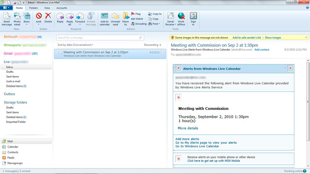 Microsoft Live Mail 2012