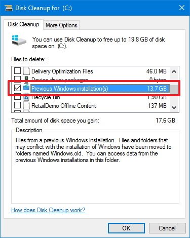 كيفية إزالة مجلد Windows.OLD وربح المزيد من المساحة في القرص الصلب