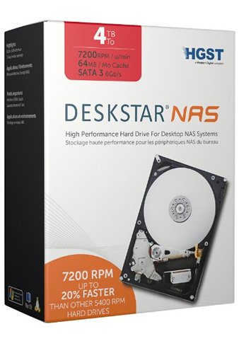  HGST DeskStar NAS 3.5" 4TB 7200 RPM 128MB Cache SATA 6.0Gb/s