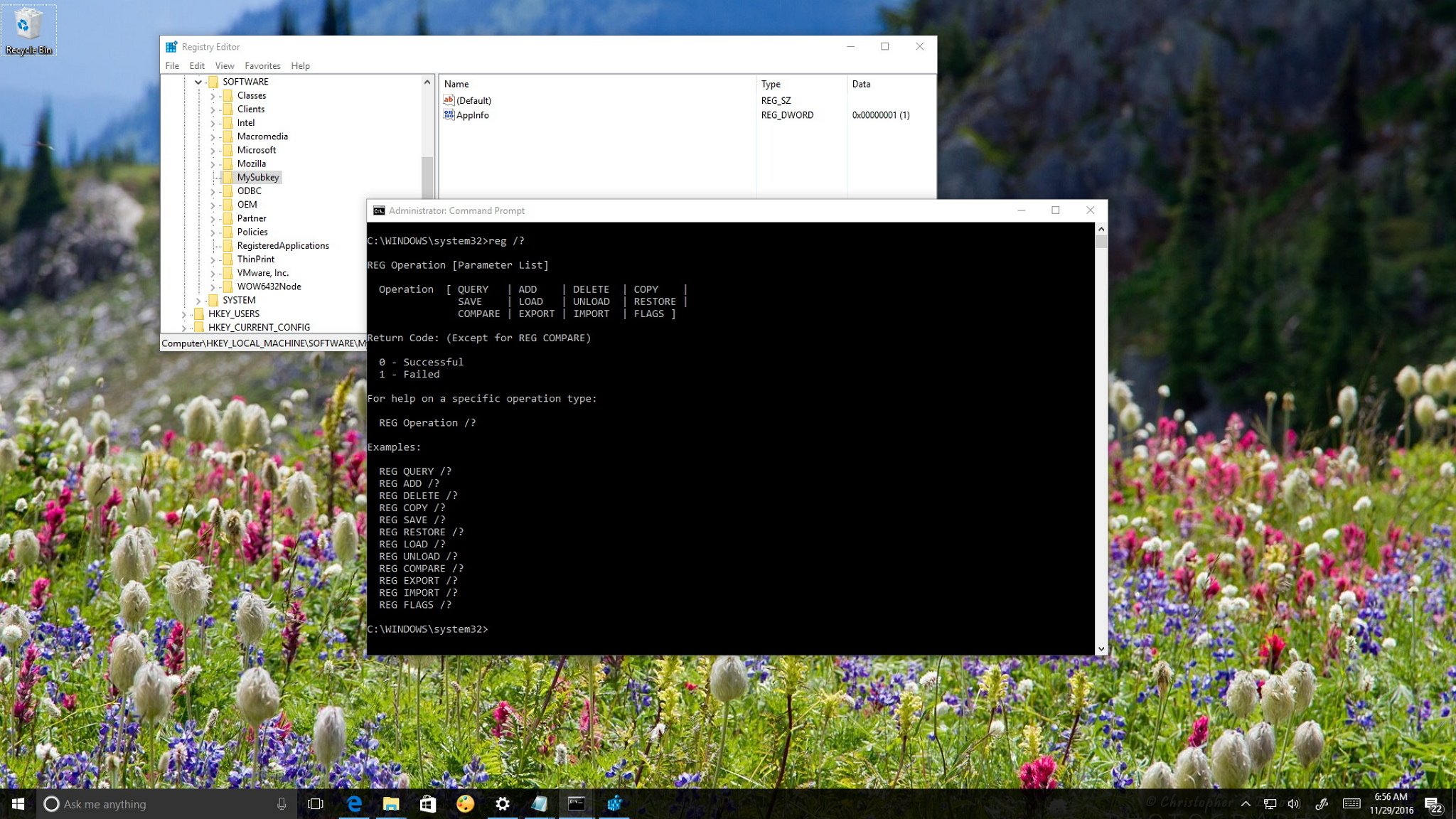 How to edit the Registry using Command Prompt on Windows 10