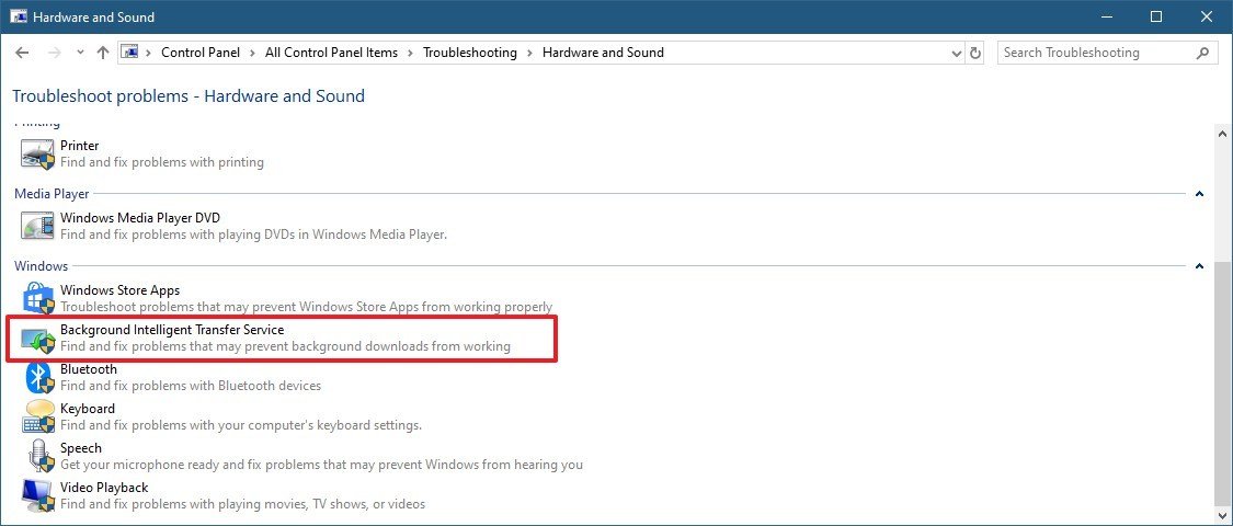 How to fix Background Intelligent Transfer Service (BITS) problems on Windows 10