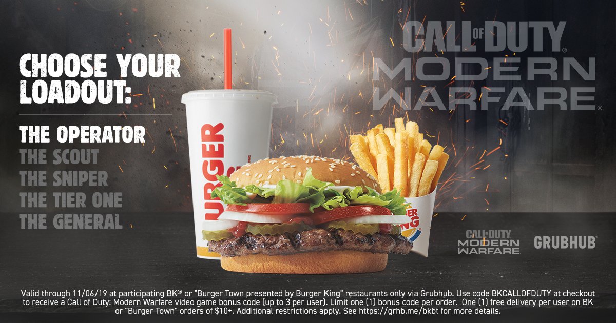 Burger King Joins Forces With Grubhub To Promote Call Of