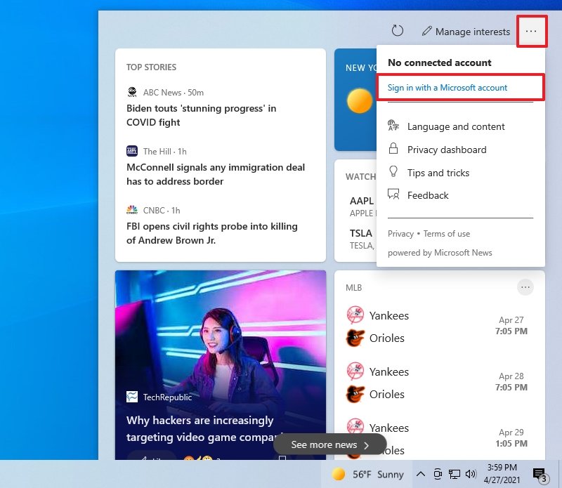 How To Use The Windows 10 News And Interests Taskbar Widget Windows