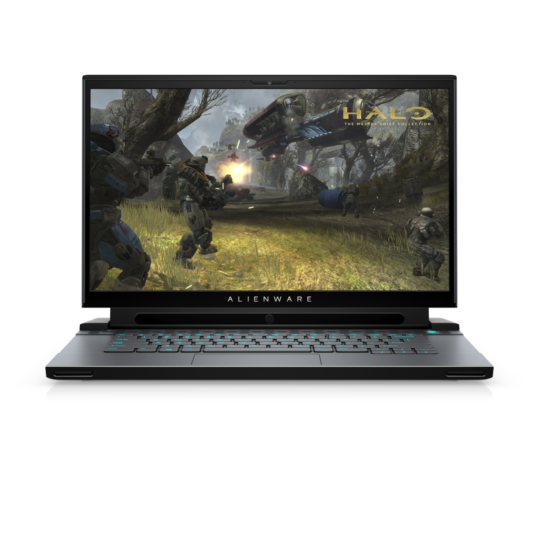 Alienware M15 R3 In Dark Side Of The Moon And Halo V1 Alt Front And Tobii Eye Tracking