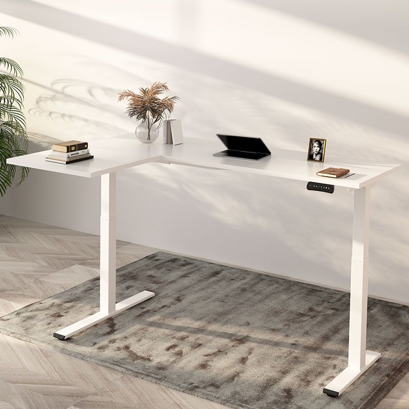 L Shaped Electric Standing Desk With Splice Board E1l Main 4