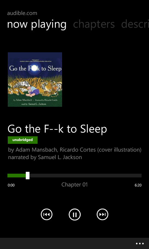 Audible for Windows Phone (concept)