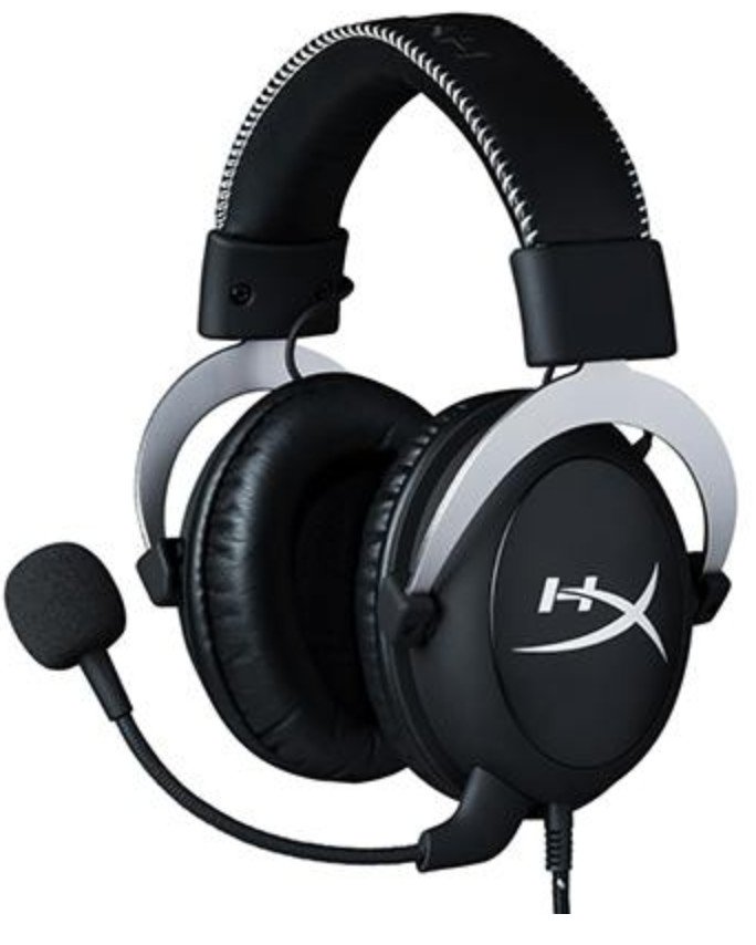 The HyperX CloudX is displayed at an angle.