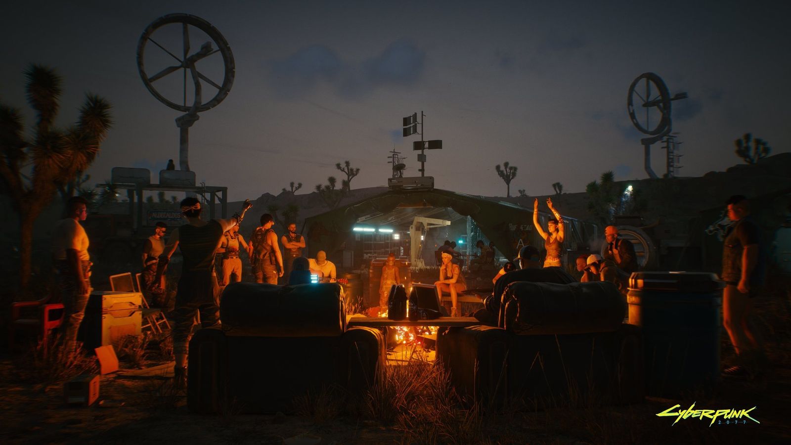 Cyberpunk 2077 Nomad Camp Screenshot
