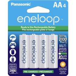 Grab four rechargeable Panasonic eneloop AA batteries on sale for $9