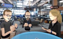 Mark Zuckerberg demos Oculus Rift meetings