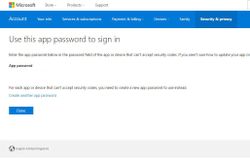 How to generate app passwords for your Microsoft Account