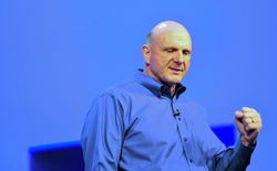 Ex-Microsoft CEO Ballmer shows off his famous energy at press conference