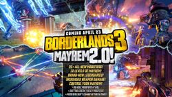 Borderlands 3's Mayhem Mode 2.0 update drops today