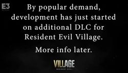 Resident Evil Village DLC was announced at E3 2021 but no info just yet