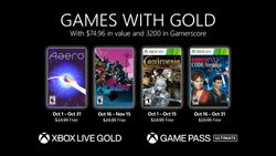 Xbox Games with Gold for October includes entries from legendary franchises
